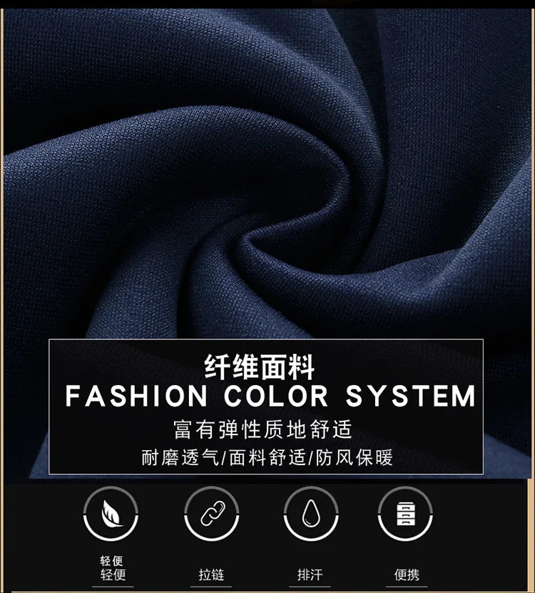 2025 Men's Thicken Warm Tracksuit Set Cardigan Fleece Hood Jacket+Pants Sweatshirts Male 2 Piece Sets Hoodies Suit Coat Big Size