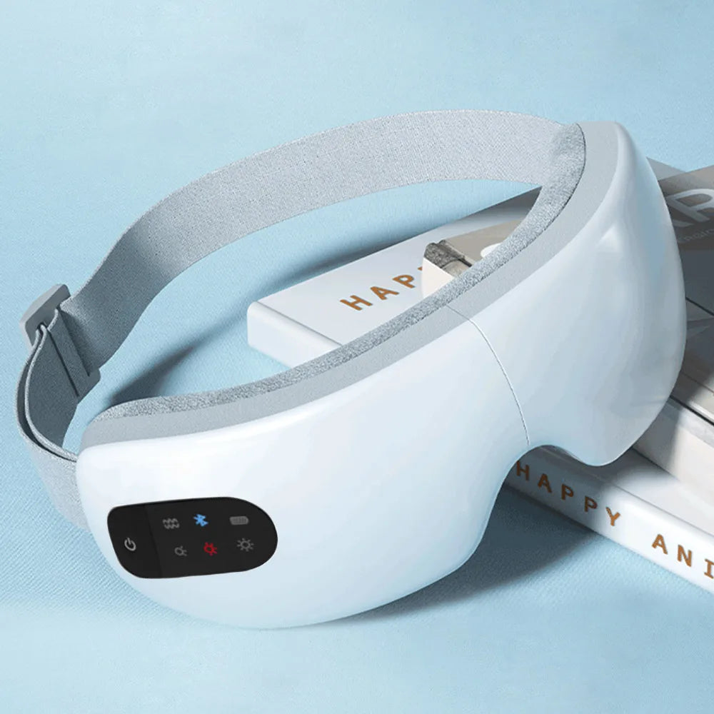 Electric Eye Massager Hot Compress Vibration Massage Bluetooth Music Relief Stress Fatigue Relax Foldable Eye Care Smart Glasses