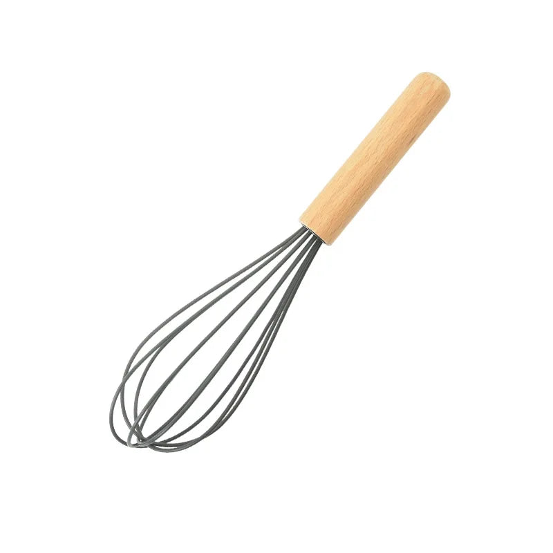 Silicone Kitchen Cooking Spatula Spade Turner Soup Spoon With Wooden Handle Baking Tools