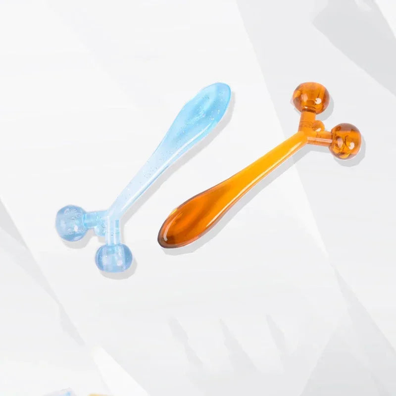 Y-shaped Facial Roller Massager Multi-functional Massage Stick Small Double Ball Roller Lifting V Face Facial Lifting Tool