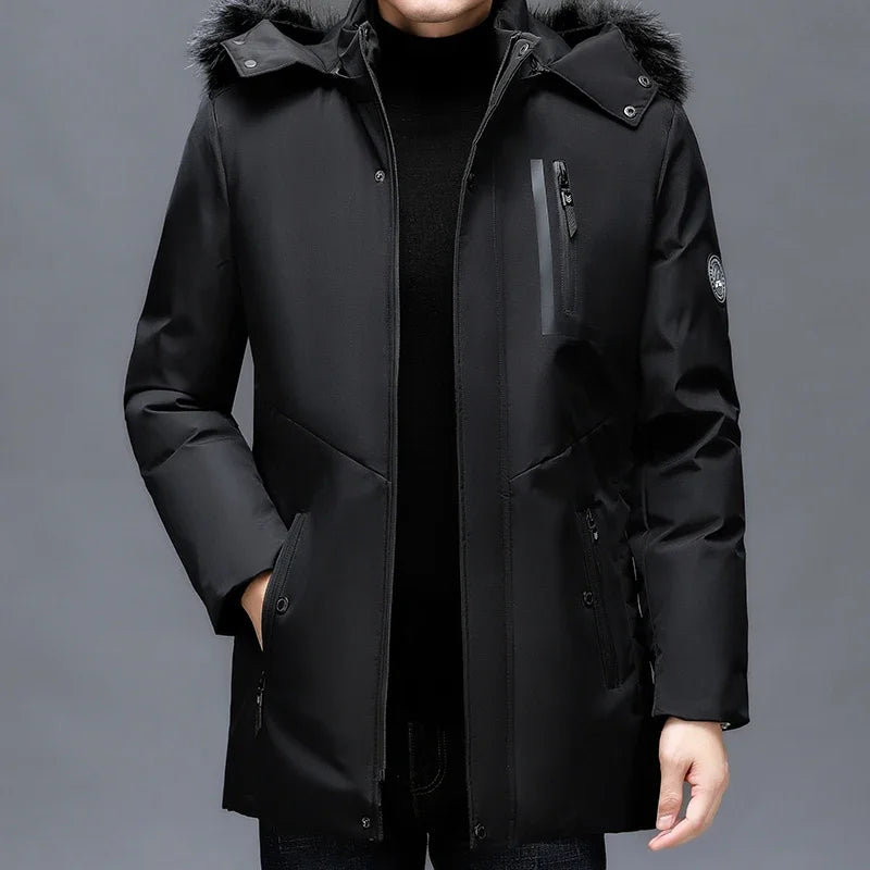 Men's Fashion Thickened Cotton-padded Jacket Windproof Warm Wear Resistant Fashion Casual High-quality Fabric Crisp Comfortable