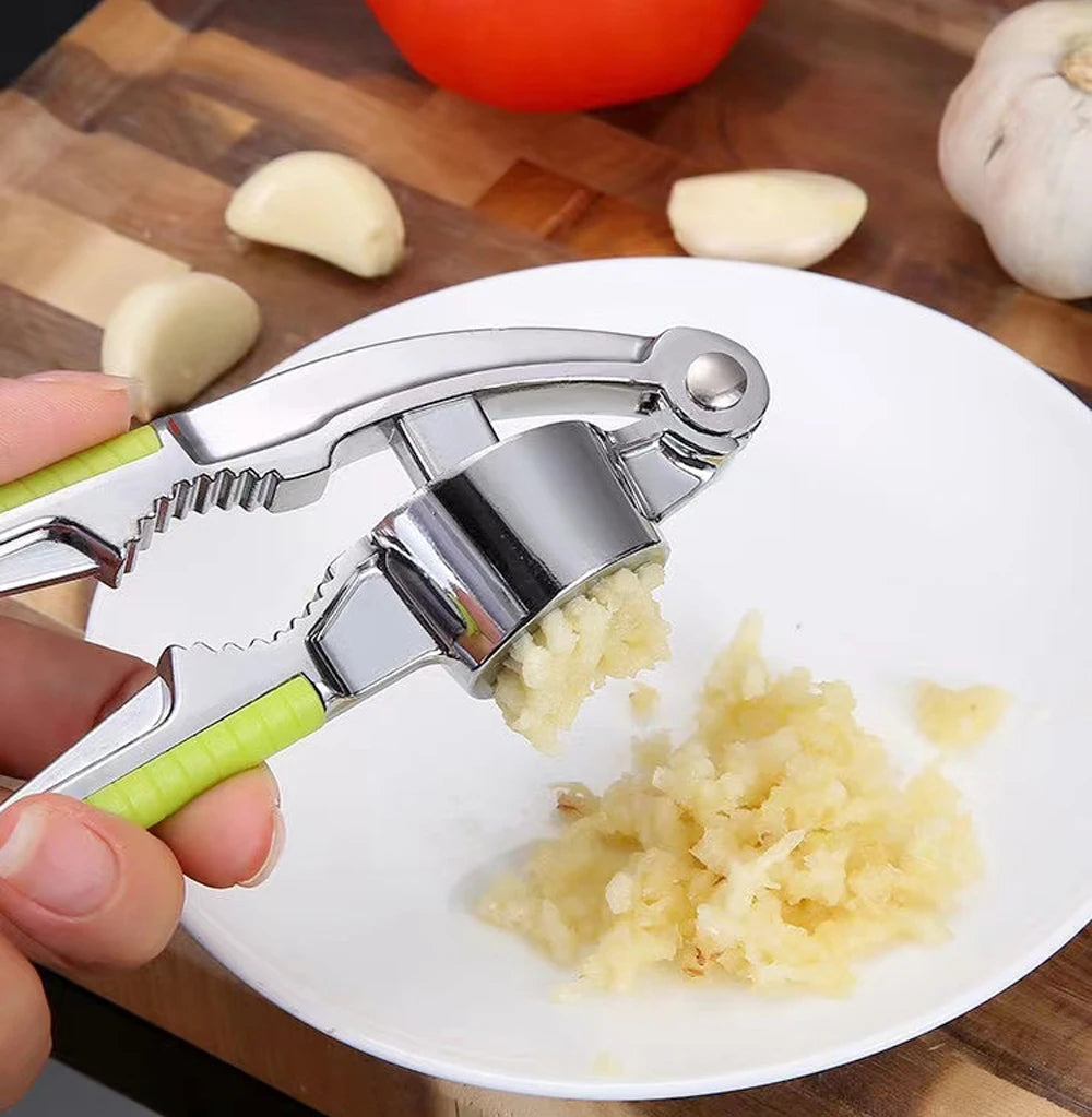 Zinc Alloy Garlic Presser Ginger Crusher Handheld Device Metal Mincer Squeezer Chopper Vegetables Masher Practical Kitchen Tools
