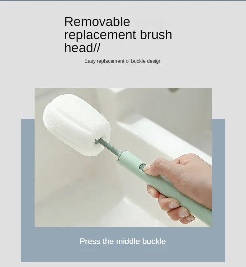 Removable Sponge Baby Cup Bottle Brush Kitchen Cleaning Tool Bottle Cleaning Cleaning Brush  ершик для бутылок