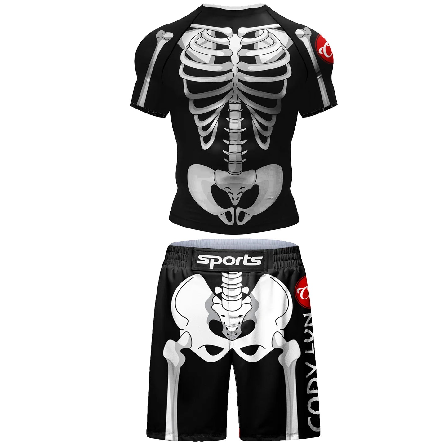 Popular Beach Surf Wear Short Sets For jiu jitsu Bjj No Gi Rashguard+Grappling Shorts Cool Westling stretchy Running Gym Clothes