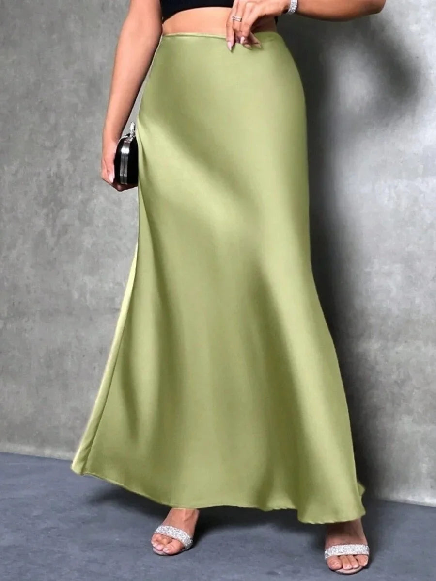 New Style European And American Fashion Colorful Velvet A- Line Skirt Long Dress For Women Autumn Winter 2023 Simple Design