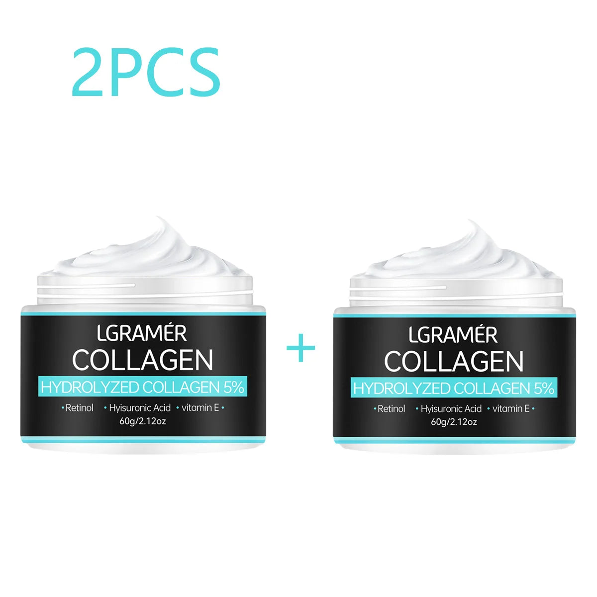 Collagen Face Creams For Men Smoothes wrinkles Firming Moisturizing Hyaluronic Acid Whitening Moisturizer Facial Skin Care 2PCS