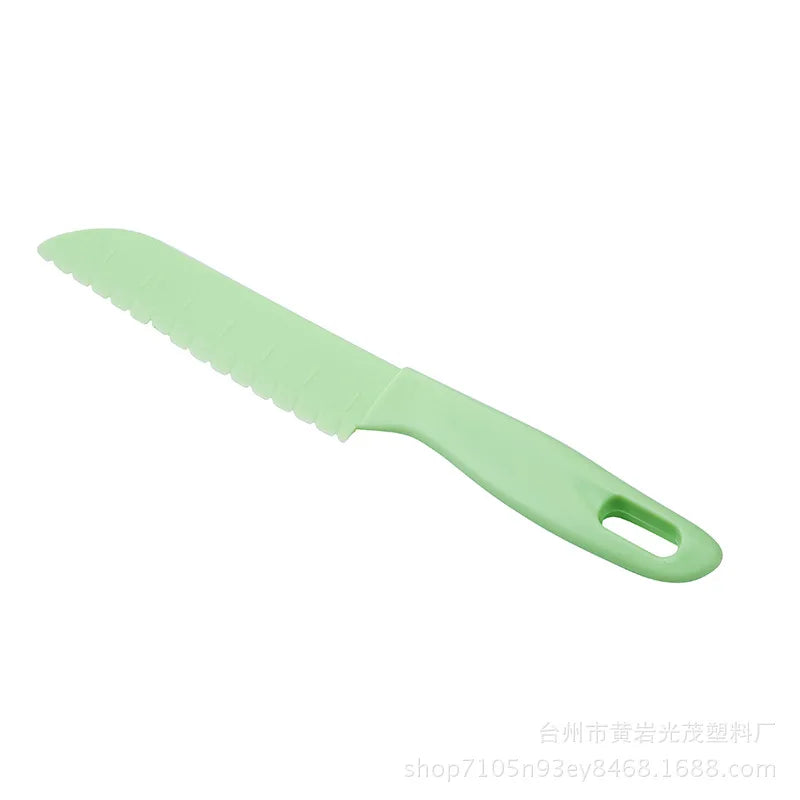 Sawtooth Cutter Plastic Fruit Knife Safe Kitchen Knife Kids Chef For Bread Lettuce Toddler Cooking Knives Children Paring Knives