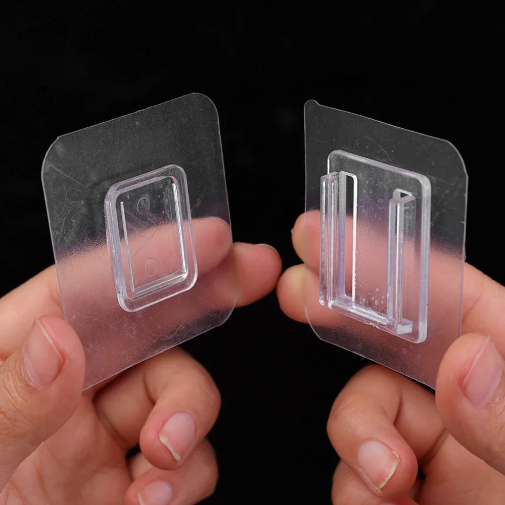 30/2Pcs Adhesive Wall Hook Double-Sided Multi-Purpose Transparent Hooks Invisible Traceless Storage Holder Kitchen Door Hooks