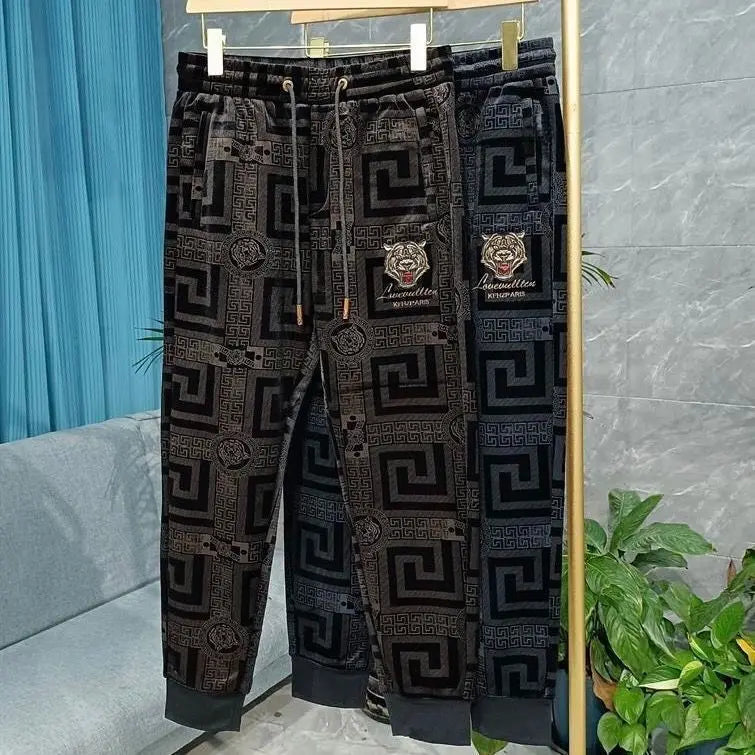 New Harem Pants with Tiger Embroidery for Men Autumn and Winter Sweatpants Men Clothing baggy Joggers Streetwear Track Pants