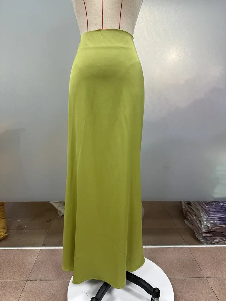 New Style European And American Fashion Colorful Velvet A- Line Skirt Long Dress For Women Autumn Winter 2023 Simple Design