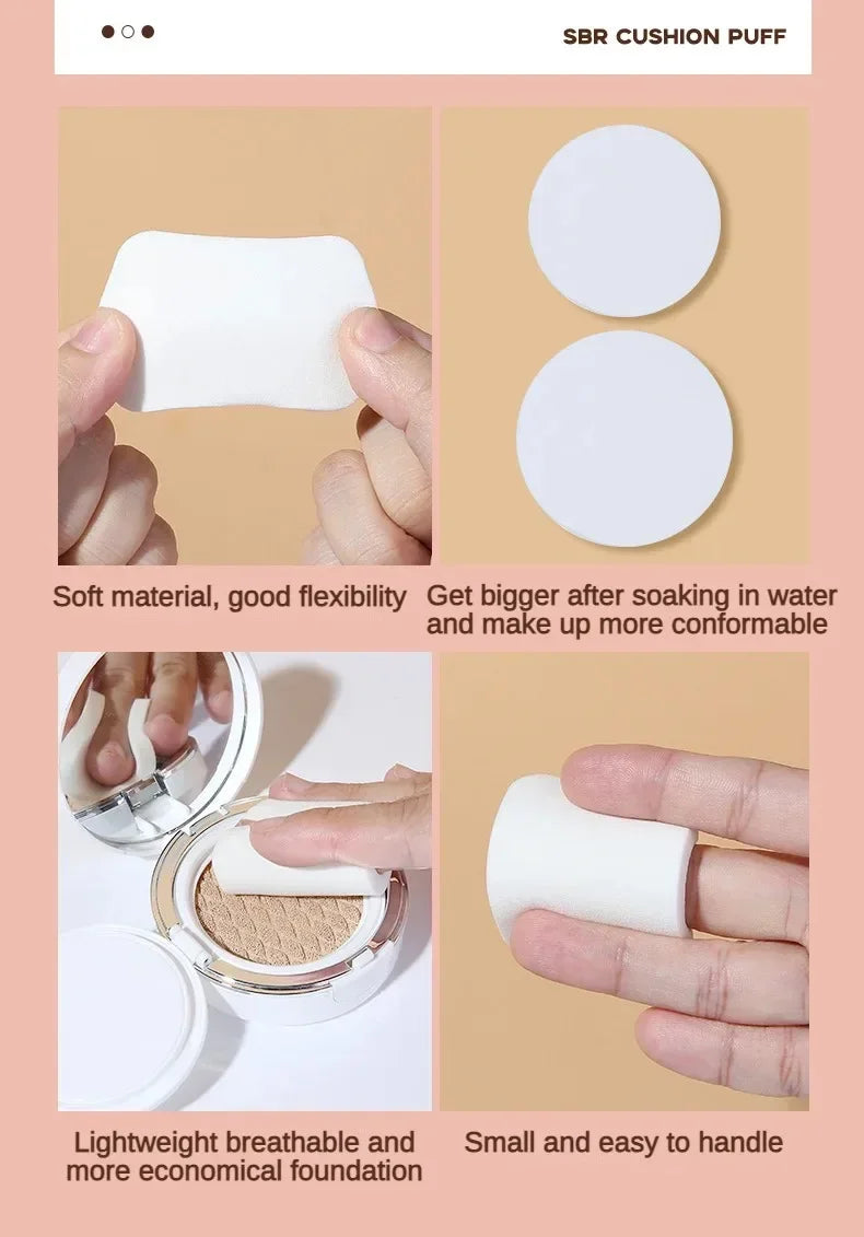 20pcs Cosmetic Puff Makeup Super Soft Puff Wet Dry Dual Use BB CC Cream Contour Facial Makeup Sponge Portable Trave Beauty Tool