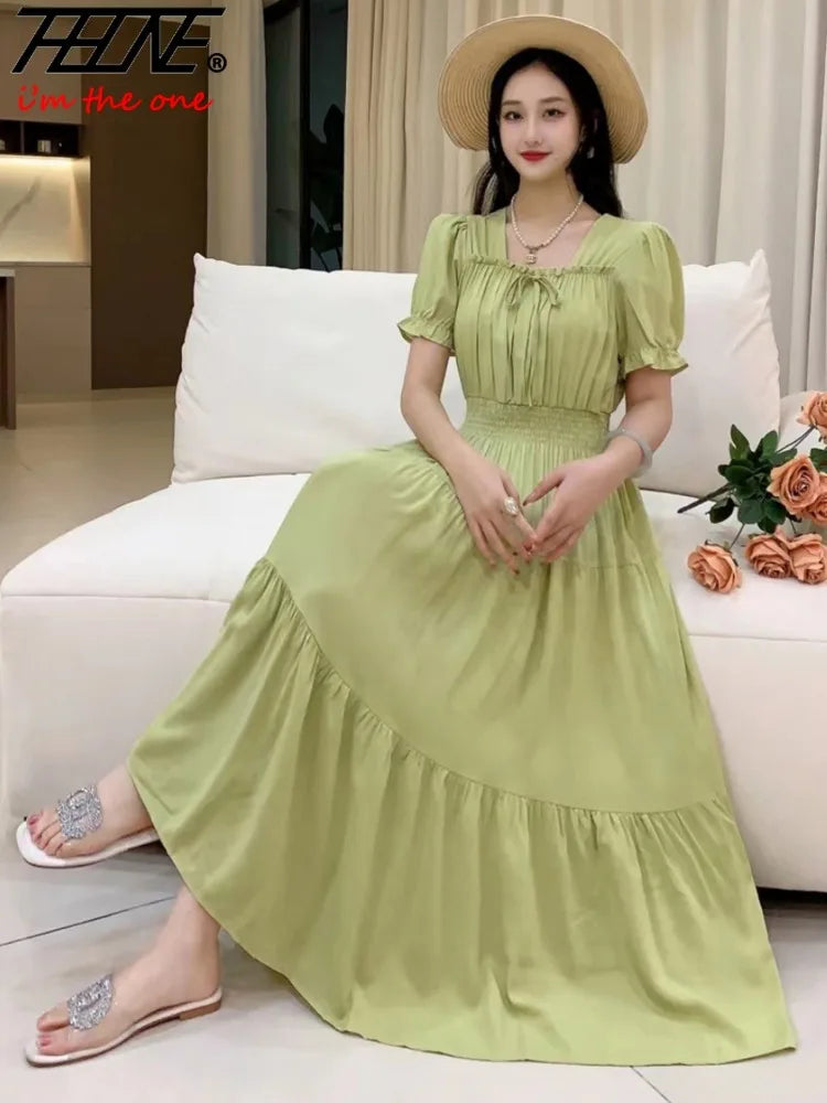 Maxi Long Dress for Women Clothes Indian Vintage vestidos para mujer Holiday 2025 Boho Beach Korean Style Cotton Dresses Robe