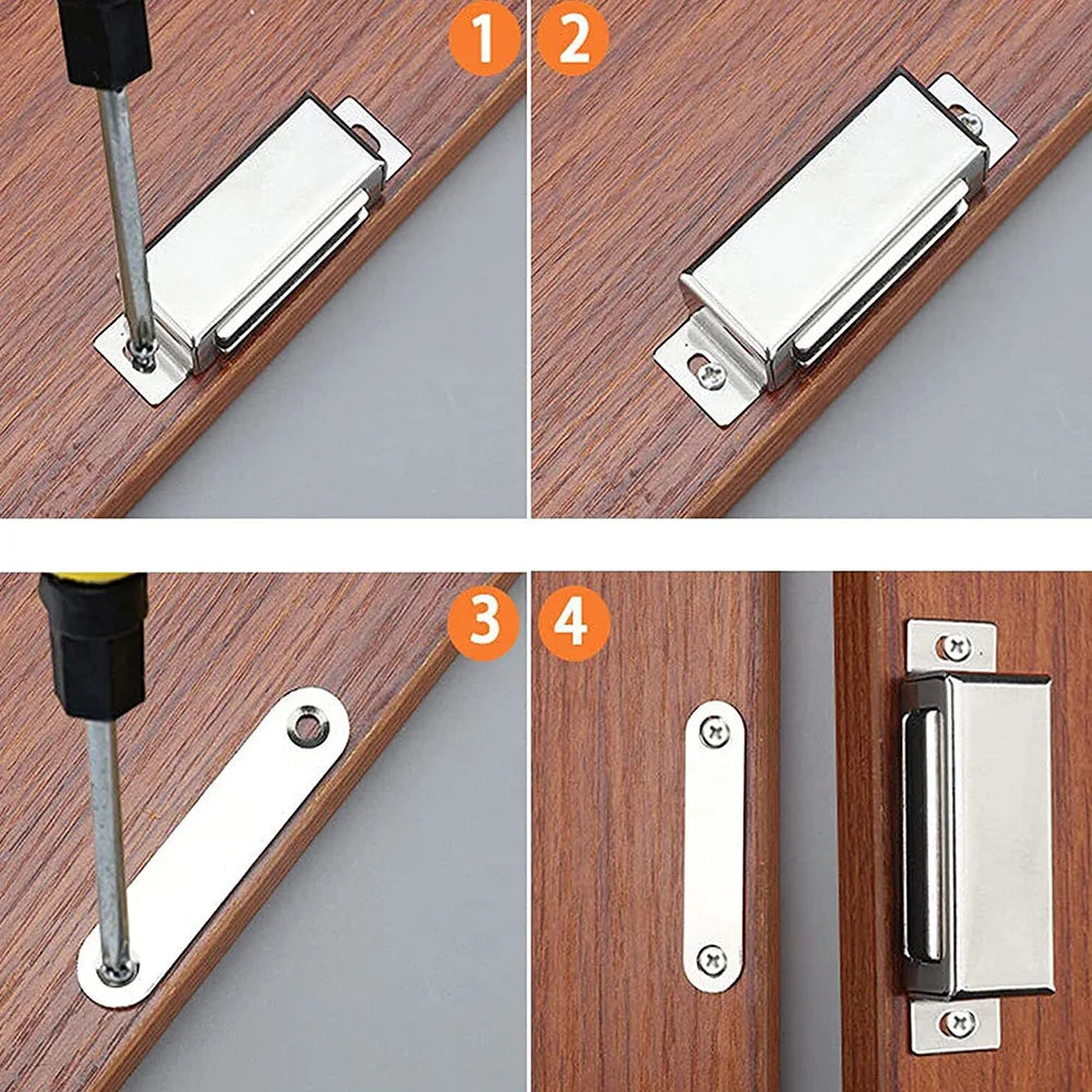 Magnetic Catch Latch Door Lock Heavy Duty Cabinet Magnet Kitchen Latch Catch With Screws Furniture Hardware