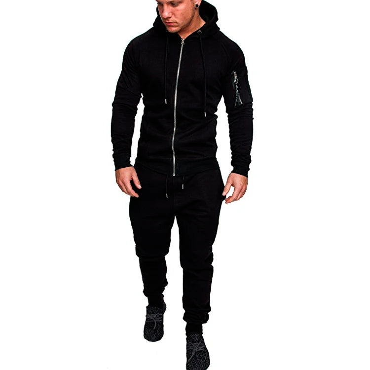 Men's Tracksuit Military Hoodie Sets Camouflage Hooded Leisure Suit Man Sweatshirt Pants Tactical Sweat Sports Suit