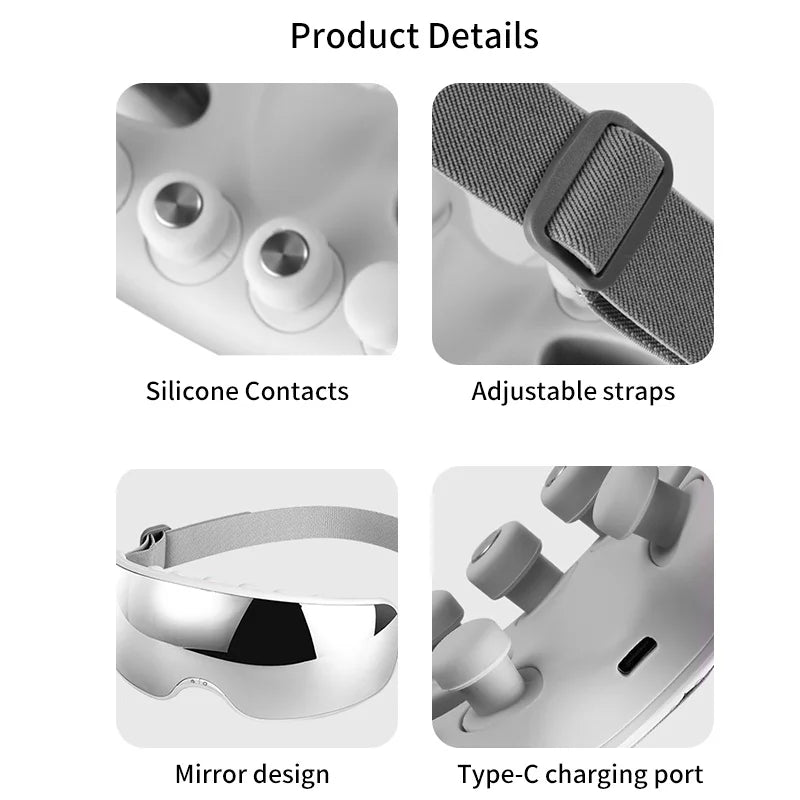 Eye Massager Acupoint Vibration Pulse Hot Compress Eye Care With Bluetooth Music Relieve Fatigue Visible Eye beauty instrument