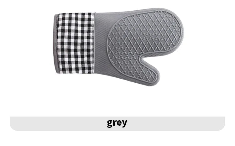 Single Oven Gloves Silicone Gloves High Temperature Resistant Anti-burn And Non-slip Kitchen Microwave Baking Dessert Tools