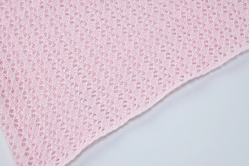 Hawthaw Women 2023 Autumn Winter Long Sleeve Streetwear Knitted Vacation Bodycon Pink Long Dress Wholesale Items For Business
