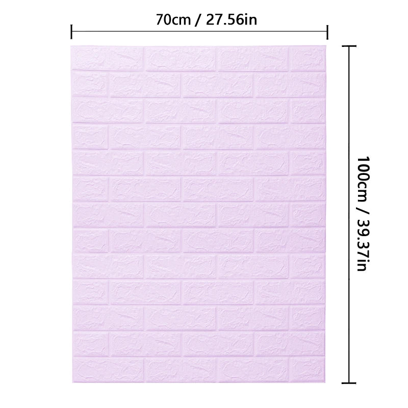 Wallpaper Home brick Foam Panels 3D Wall Stickers Self-adhesive DIY Embossed Stone Wallpaper Home Decor Living Room Kitchen