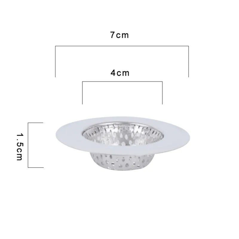 Hair Catcher Stopper Stainless Steel Bathtub Shower Drain Hole Filter Trap Metal Wire Sink Strainer Kitchen Bathroom Accessories