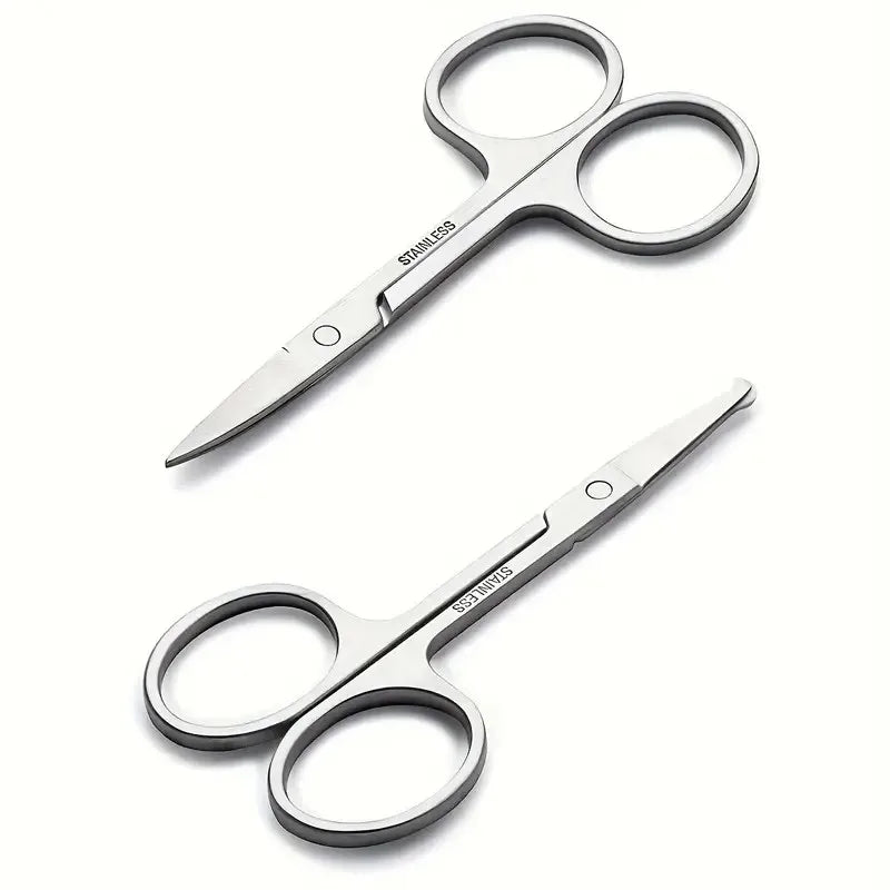 Stainless Steel Eyebrow Scissors Facial Hair Small Grooming Scissors - Eyebrow, Nose Hair & Beard Trimming Scissors For Men And