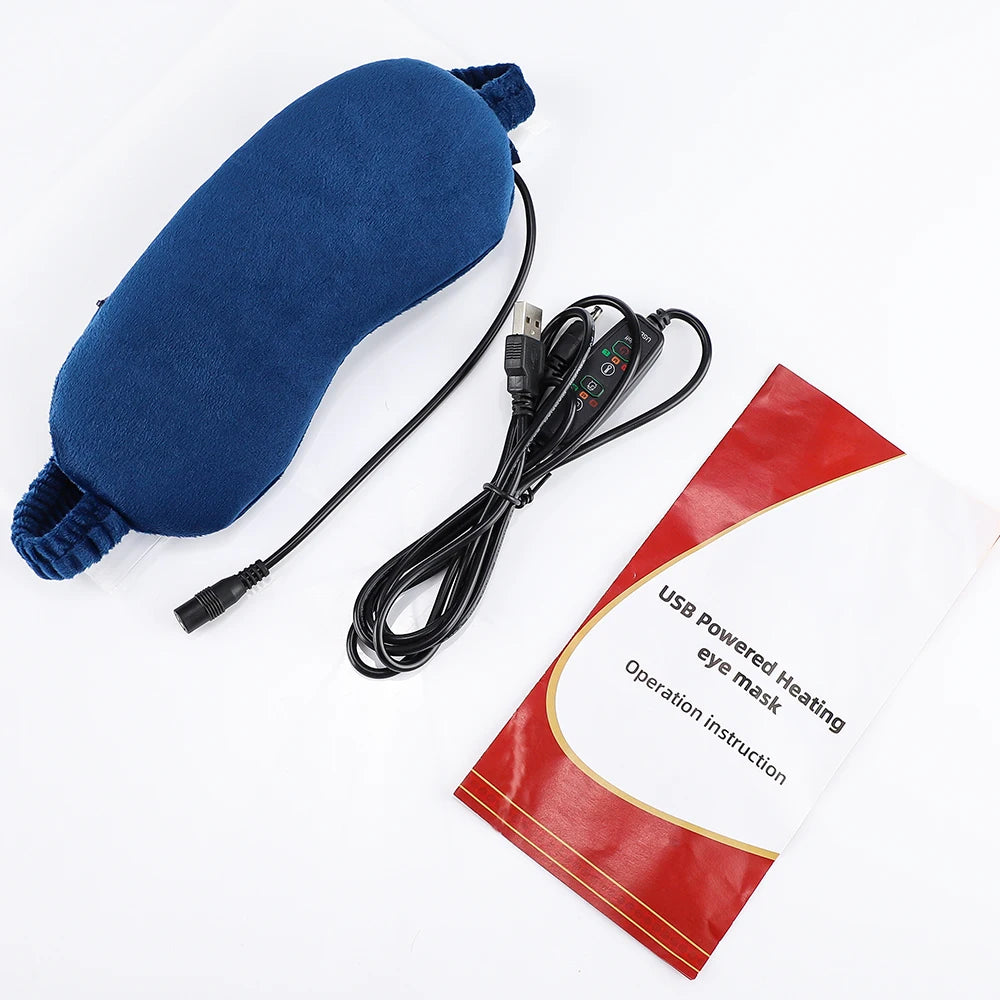 Electric Heating Eye Mask Infrared Hot Compress Eye Massager Relieve Fatigue Reduce Dark Circles Sleep Shade Eye Massage Glasses