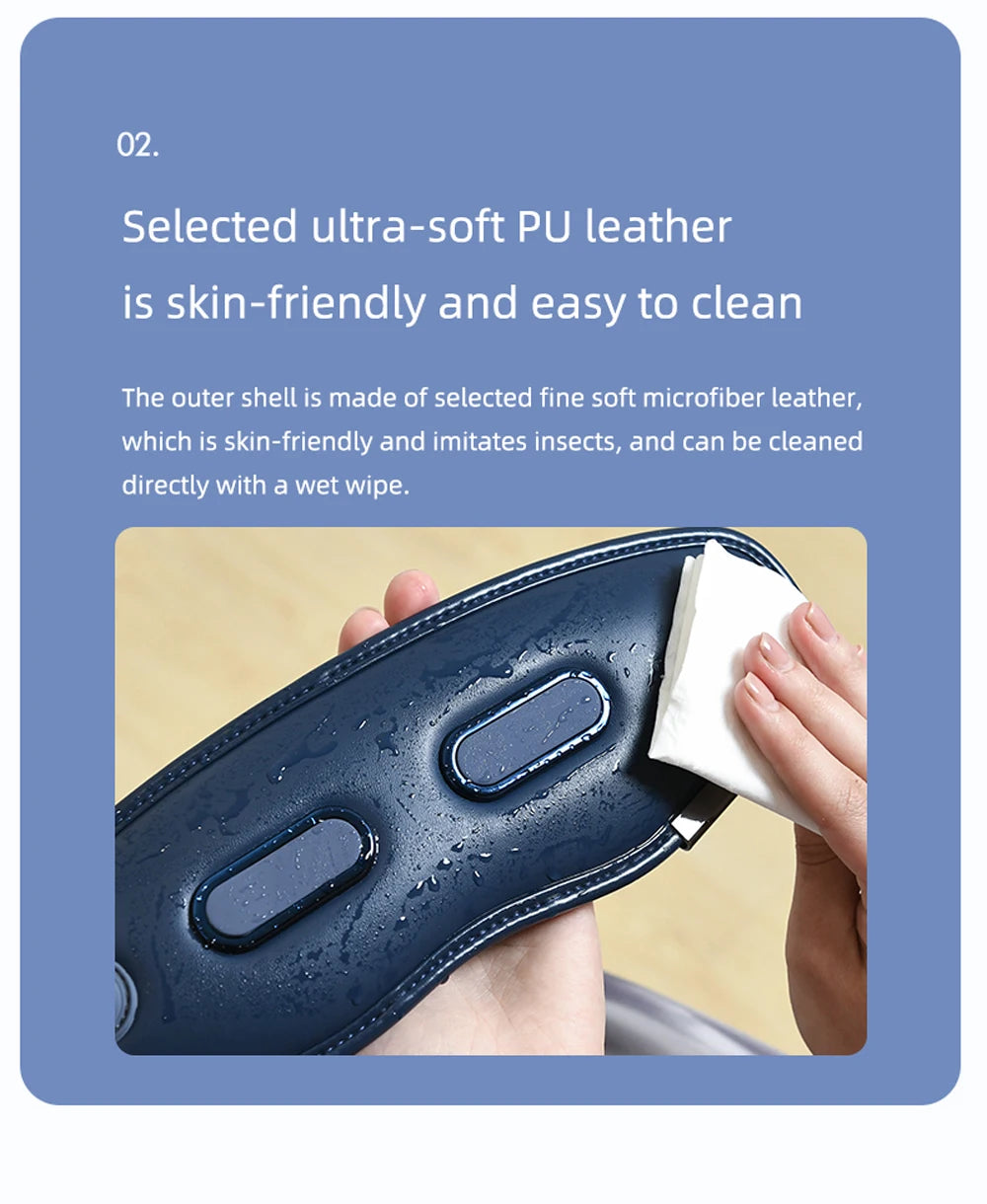 Smart Eye Massager Rechargeable Heated Eye Massage Instrument Massage Eyes Device Vibratable Reduce Eye Strain Improve Sleep