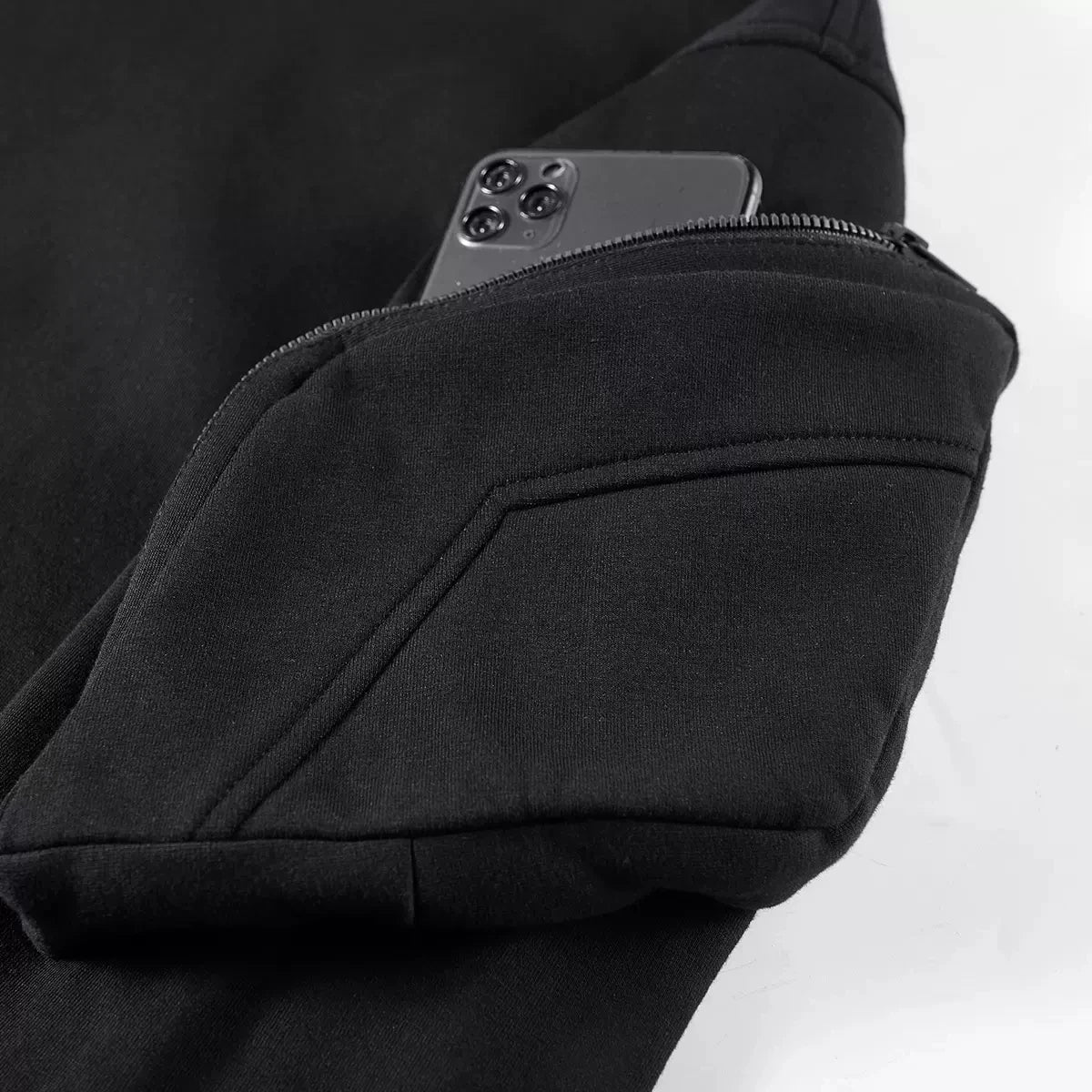 Streetwear Hoodies Harajuku Y2K Hip Hop Sweatshirts High Neck Mask Windproof Pullovers Dark Black Techwear Cargo Tops