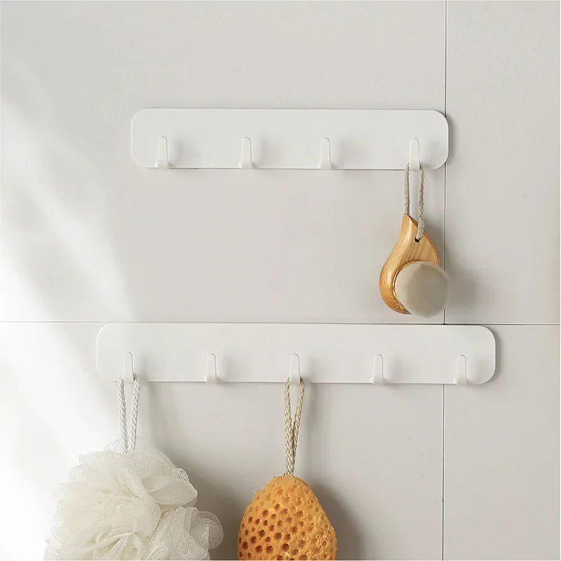 No punching hook door back row hook strong viscose kitchen bathroom bathroom waterproof wall hanging clothes hook