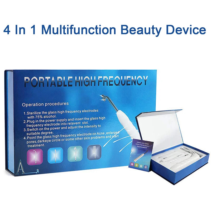 Portable High-Frequency Skin Treatment Stick Machine, Commercial Electrotherapy Machine, Neon Argon Mixed Facial Stick