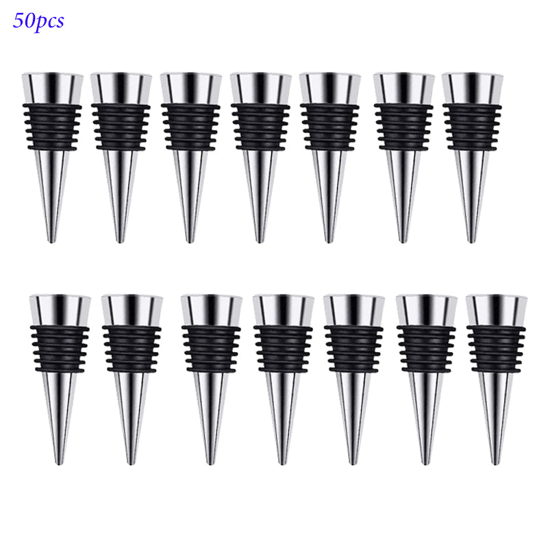 Zinc Alloy Wine Bottle Stopper Rubber Wine Stoppers Reusable Bottle Stoppers for Kitchen, Bar, Gifts, Holiday Party, Wedding