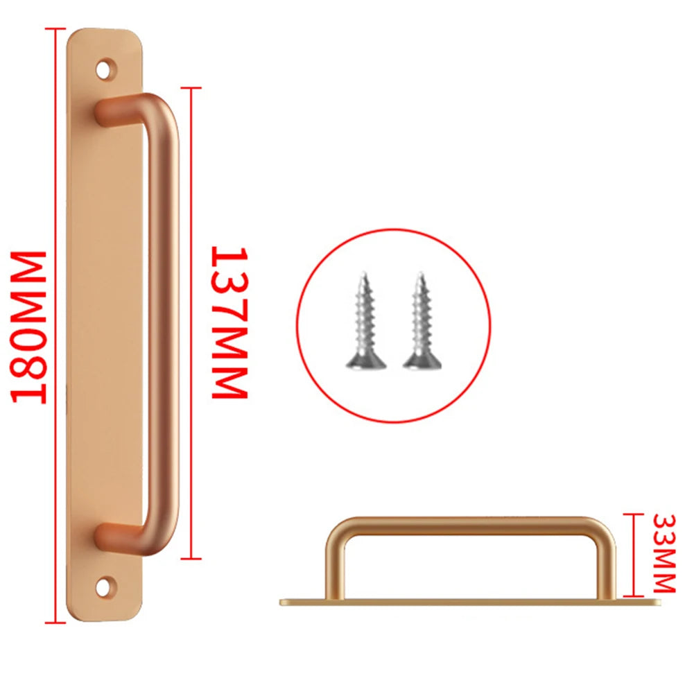Door Handle Cabinet Pulls Aluminum Push-pull Balcony Gate Window Pulls Knob Kitchen Furniture Hardware Handle