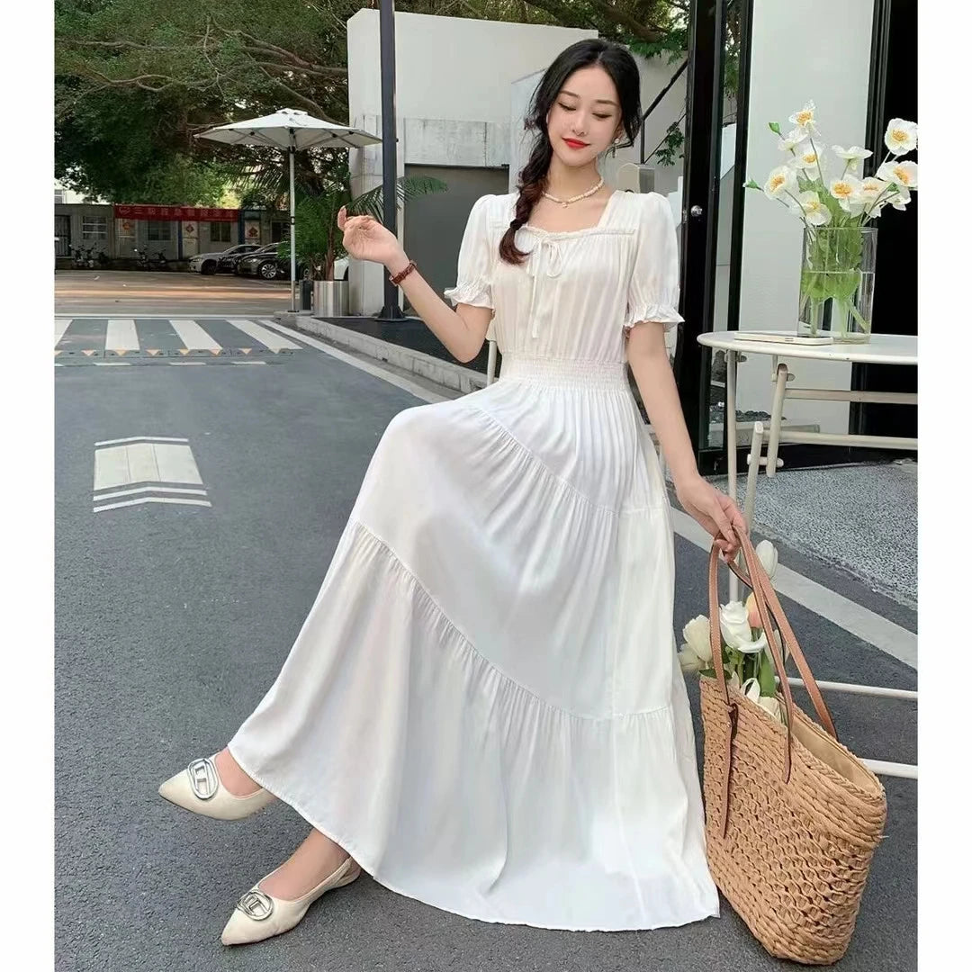 Maxi Long Dress for Women Clothes Indian Vintage vestidos para mujer Holiday 2025 Boho Beach Korean Style Cotton Dresses Robe