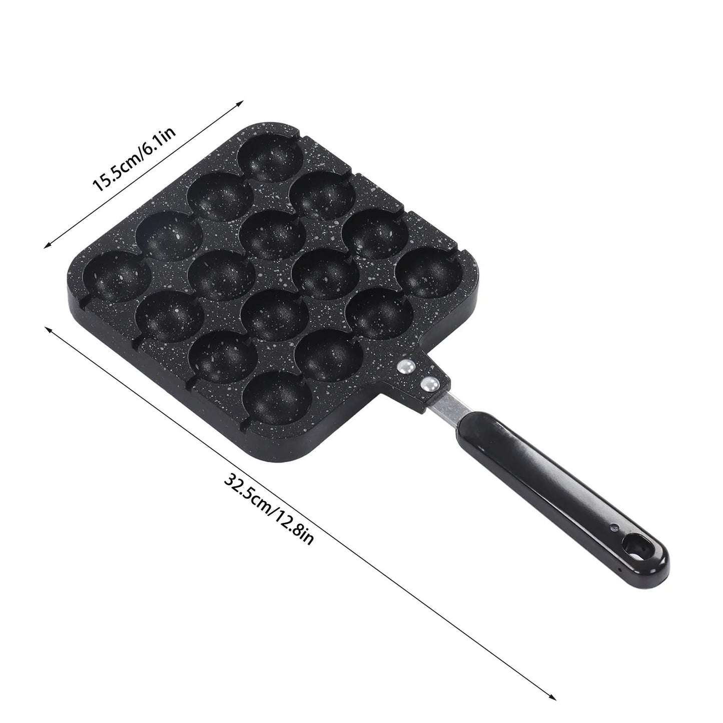 Octopus Meatballs Pan 16 Holes Octopus Meatballs Pan Aluminum Alloy Takoyaki Baking Mold Tray for Home Kitchen