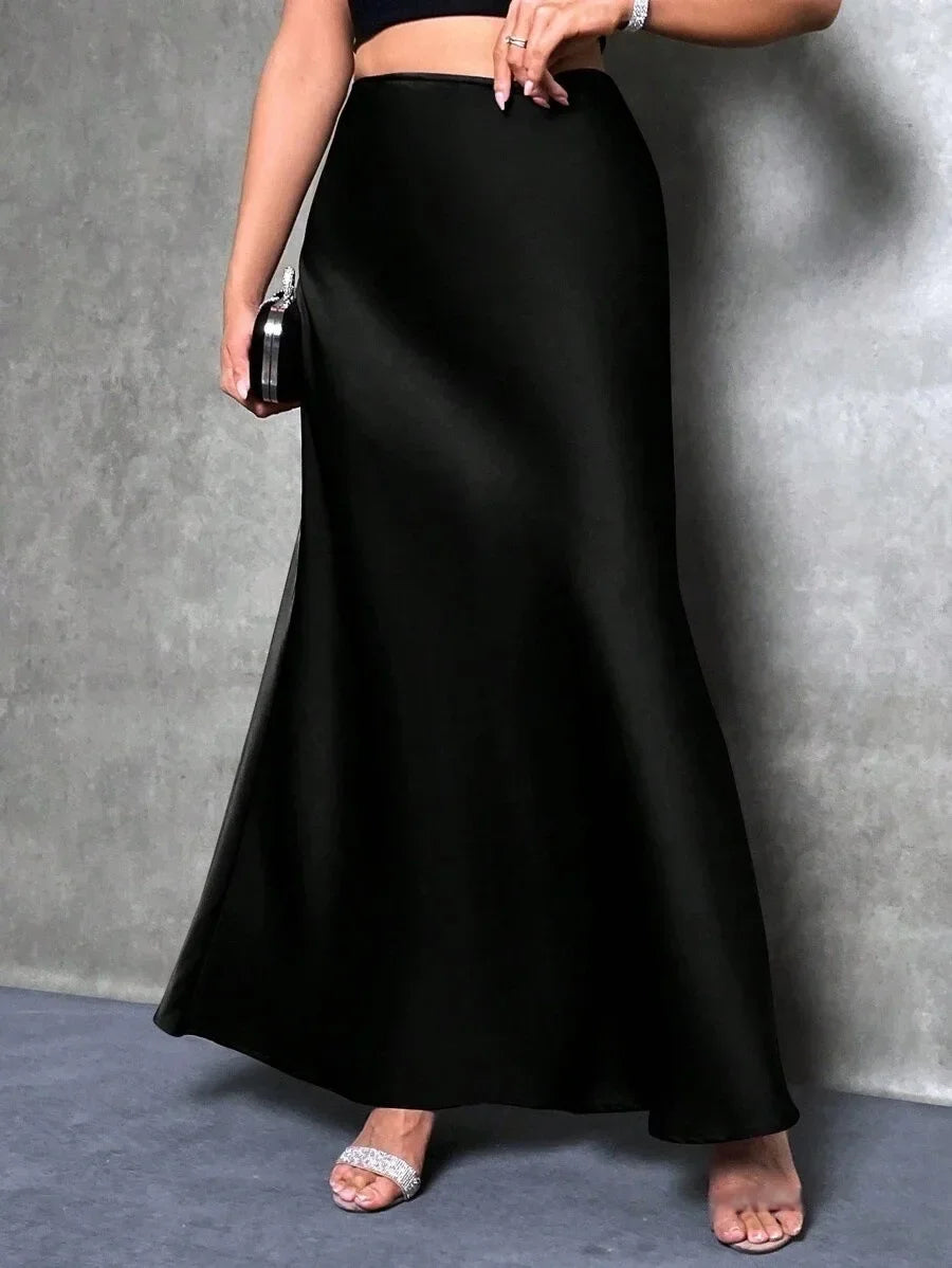 New Style European And American Fashion Colorful Velvet A- Line Skirt Long Dress For Women Autumn Winter 2023 Simple Design
