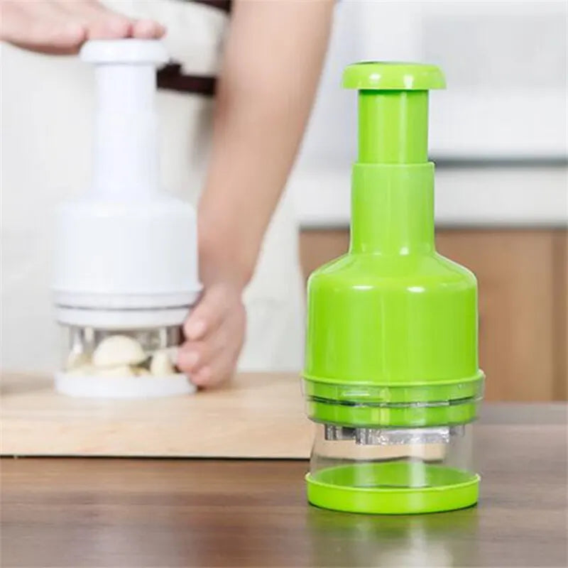 Stainless Steel Onion Chopper Hand Pressure Food Chopper Cutter Slicer Peeler Manual Vegetable Garlic Kitchen Shredder Tool