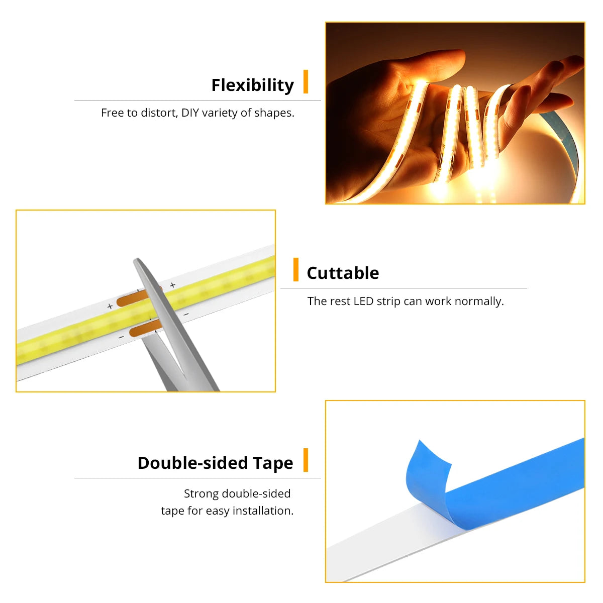 320 Leds/M DC5V USB COB LED Strip Light with Hand Sweep Motion Sensor LED Lights Tape Waterproof Kitchen Cabinet Lamp Ribbon
