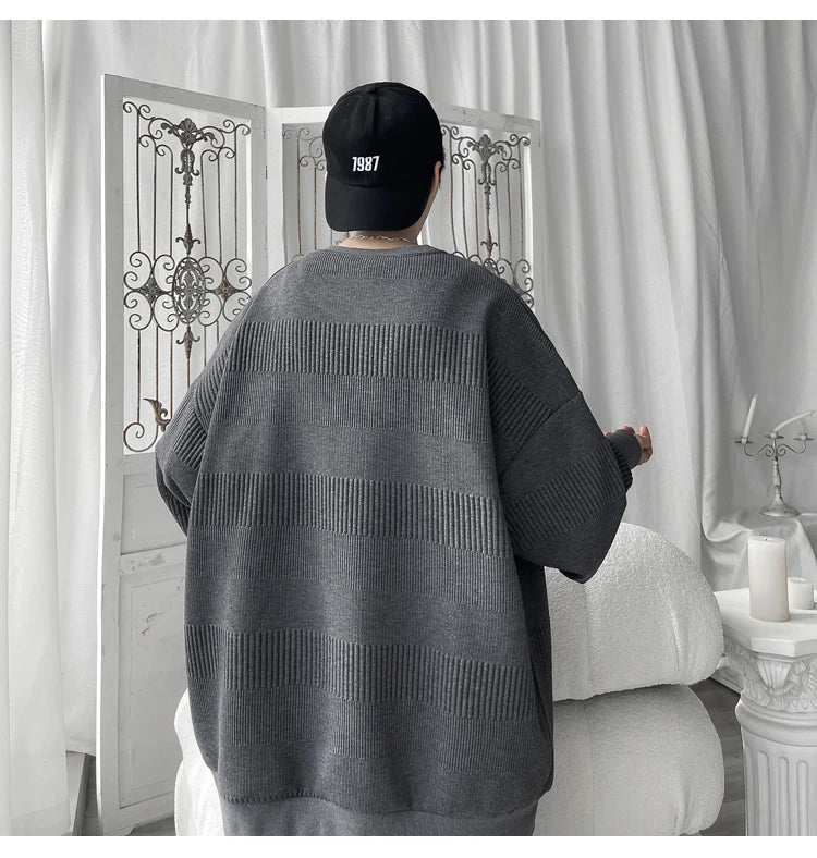 2024 Hoodies Jacquard Sweatshirt Mens White Pullover Streetwear Casual Fashion Clothes Mens Oversized Korean Harajuku T Shirt