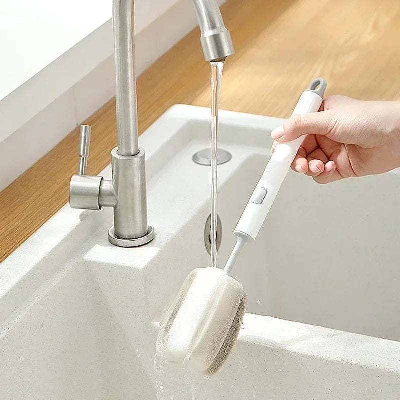 Removable Sponge Baby Cup Bottle Brush Kitchen Cleaning Tool Bottle Cleaning Cleaning Brush  ершик для бутылок