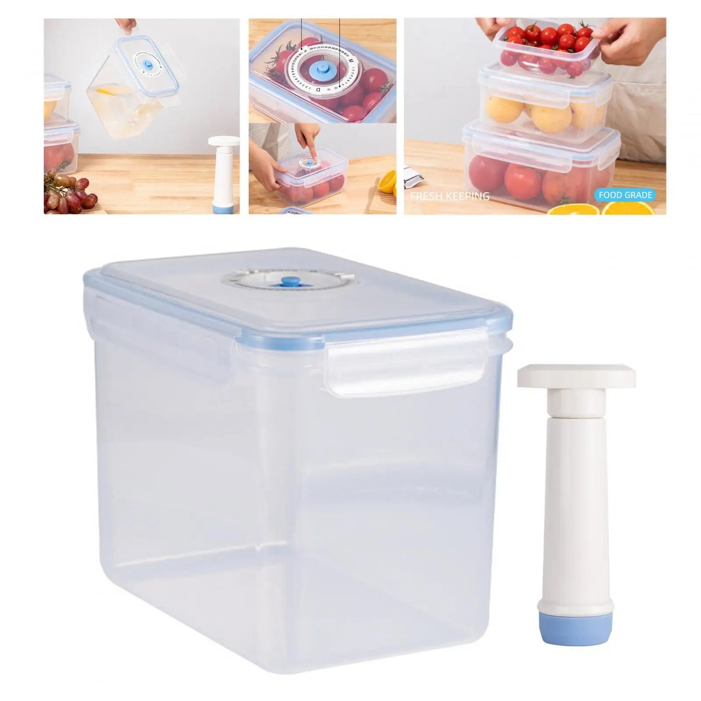 Vacuum Container Frige Multipurpose Airtight Oven Leakproof Vacuum Seal Container for Kitchen Fruits Vegetables Dry Foods Rice