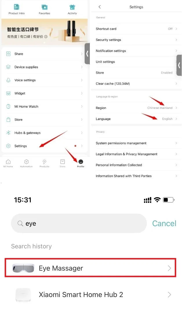 New Xiaomi Mijia Smart Eye Massager Hot Compress Zone Massage Relieve Fatigue Eye Care Instrument Work With Mi Home App