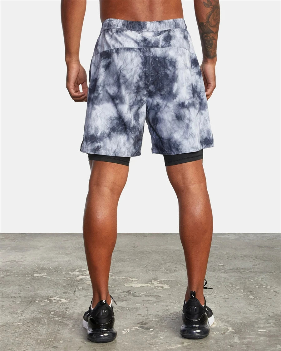 Fitness Shorts Men's Training Sports Jogging Fitness Woven Quick Dry New 2-in-1 Double-layer Sports Fitness Running Shorts