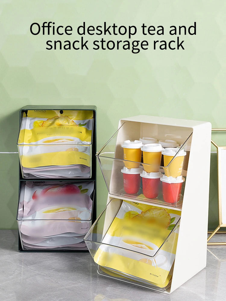 1PC Tea Bag Organizer Drawer Rack Coffee Organizer Office Milk Mask Lipstick Cosmetics Rack Kitchen Dormitory Essential