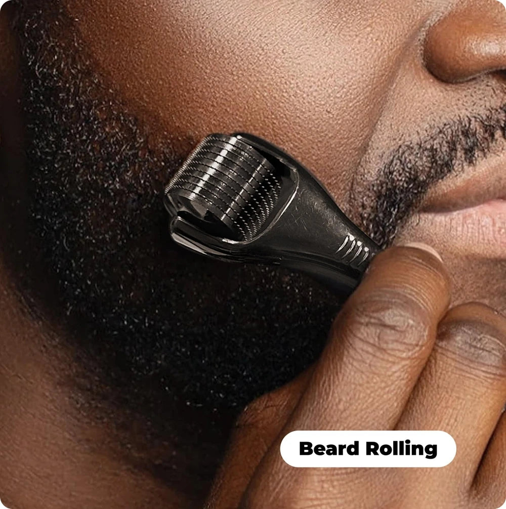 0.2/0.25/0.3mm Microneedles Derma Roller for Hair Beard Facial Skin Men Women Black/White Handle with Black/Blue/Green Head