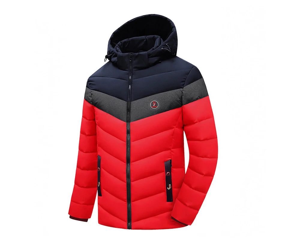 Winter Men's Warm Parkas Fashion Men Cotton Thicken Windbreaker Hooded Jackets Male Waterproof Padded Coats Clothing