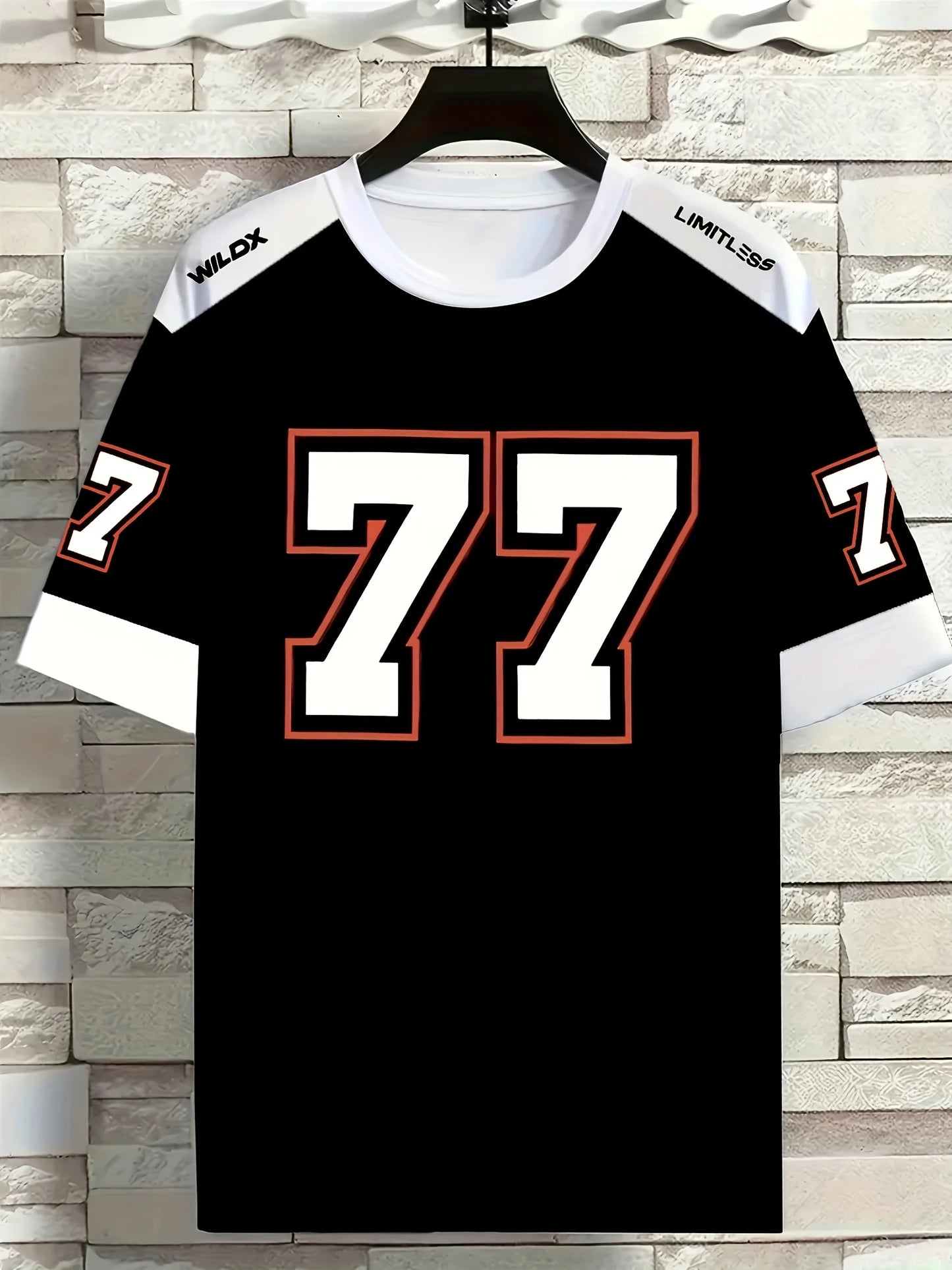 Men's summer fashionable streetwear T-shirt, casual round neck short sleeved top with 3D digital printing pattern, slightly elas