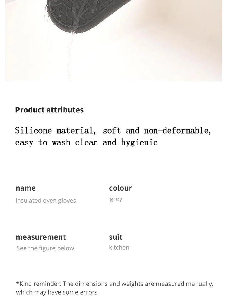 Single Oven Gloves Silicone Gloves High Temperature Resistant Anti-burn And Non-slip Kitchen Microwave Baking Dessert Tools