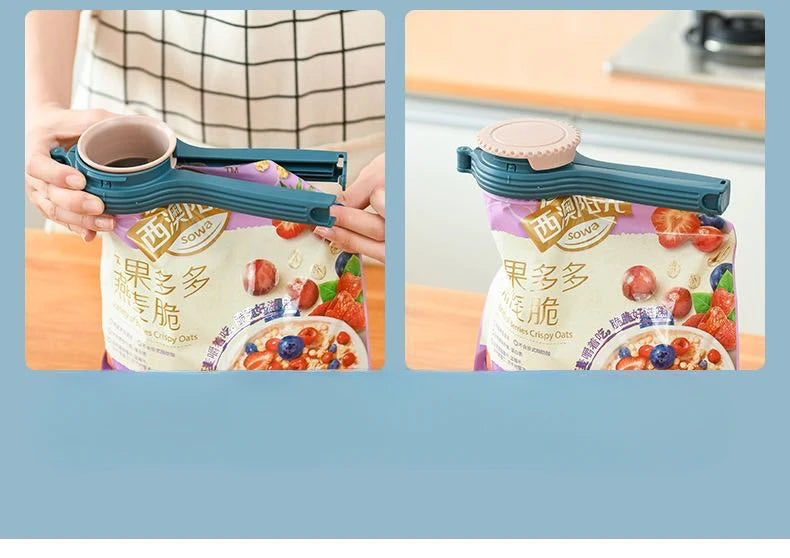 1PC Reuseable Bag Clip Snack Fresh Food Storage Sealing Kitchen Mini Sealer Food Clip with Cap Type Spray Nozzle Moistureproof