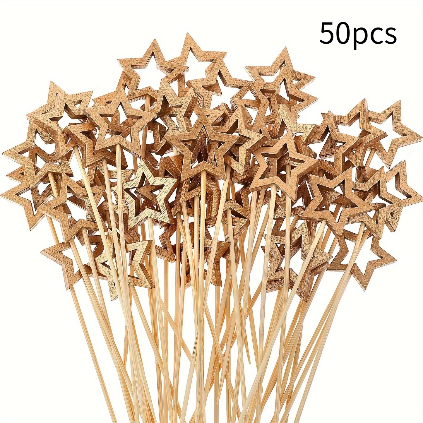 50PCS/pack Disposable Bamboo Sticks Party Decoration Kitchen Gadgets Convenient Easy To Use Health Household Products 12cm