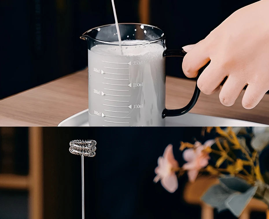 Kitchen Accessories Coffee Stirrer Baking Mixer USB Charging Electric Egg Beater 2-in-1 Double Head Milk Whisk Tools Gadgets Bar