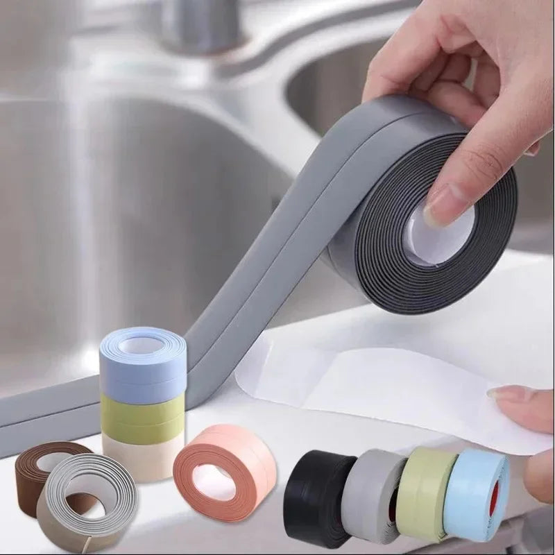 Multifunction Kitchen Self Adhesive Sealing Tape Bathroom Shower Bath Caulk Strip Waterproof Wall Sticker Sink Mold Proof Edge T